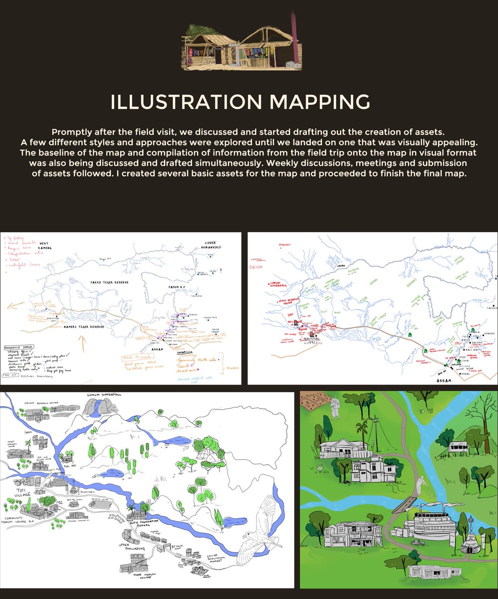 Update ✨ Creative community-based map made by Arunachali illustrator Yangchin Musabi installed at the newly designed planetary health centre at Pakke Tiger Reserve. #pakketigerreserve #arunachalpradesh
