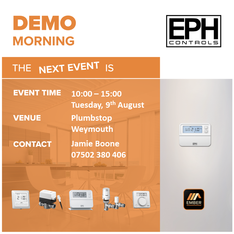 EPHcontrols's tweet photo. Join our Area Sales Manager Jamie Boone for a Trade day from 10am - 3pm in #Plumbstop Weymouth, grab a slice of Pizza and learn about the EPH Controls range.
@PlumbstopW
#TradeMorning
#PizzaDay
#plumbing
#heatingcontrols https://t.co/peuIwcWMie