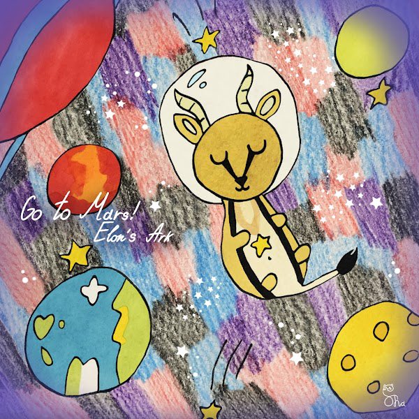 Sofialovecat's tweet photo. The graceful antelope adorns arid savannahs, gray mountains, and endless steppes. Fast, slender, it will race against the Martian winds. @elonmusk #elonsark #elonsarkgotomars #nft #nftart
https://t.co/9W06Clk57d
Link to my collection ☝🏼 https://t.co/6FhHWJzveT
