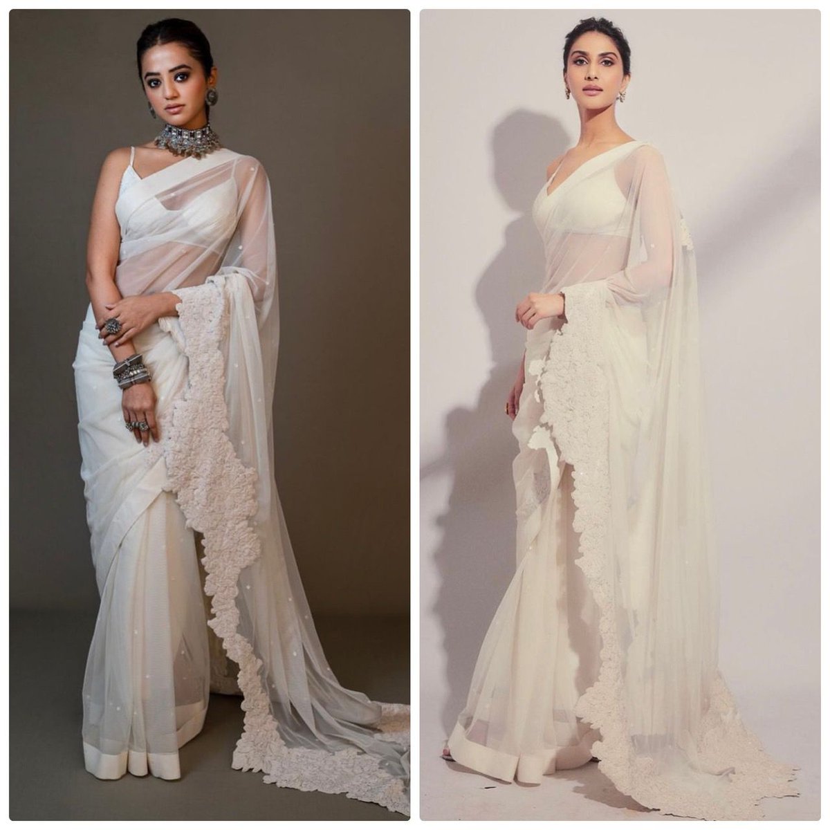 Fashion face off ! 
Who wore the Rohit bal's saree better according to you ? 🤩😍

#hellyshah #vanikapoor #fashionfaceoff #rohitbal
