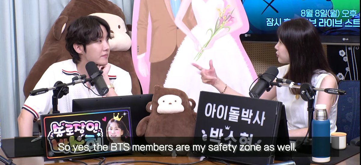 "the BTS members are my safety zone as well" ㅡ 220808, Jung Hoseok In Lovegame Interview 😭