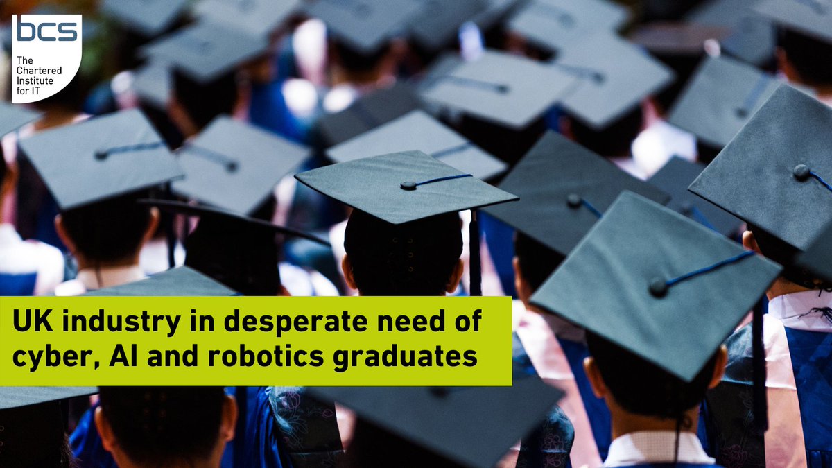 BCS, The Chartered Institute for IT (@bcs) on Twitter photo ๐ข UK employers are struggling to find technical graduates in cyber security, AI and robotics according to Professor Kamal Bechkoum, Head of the School of Computing and Engineering at <a href="/uniofglos/">University of Gloucestershire</a>
Find out more ๐ hubs.ly/Q01jknk10
#techgrads #digitalskillshortage ๐ข UK employers are struggling to find technical graduates in cyber security, AI and robotics according to Professor Kamal Bechkoum, Head of the School of Computing and Engineering at <a href="/uniofglos/">University of Gloucestershire</a>
Find out more ๐ hubs.ly/Q01jknk10
#techgrads #digitalskillshortage