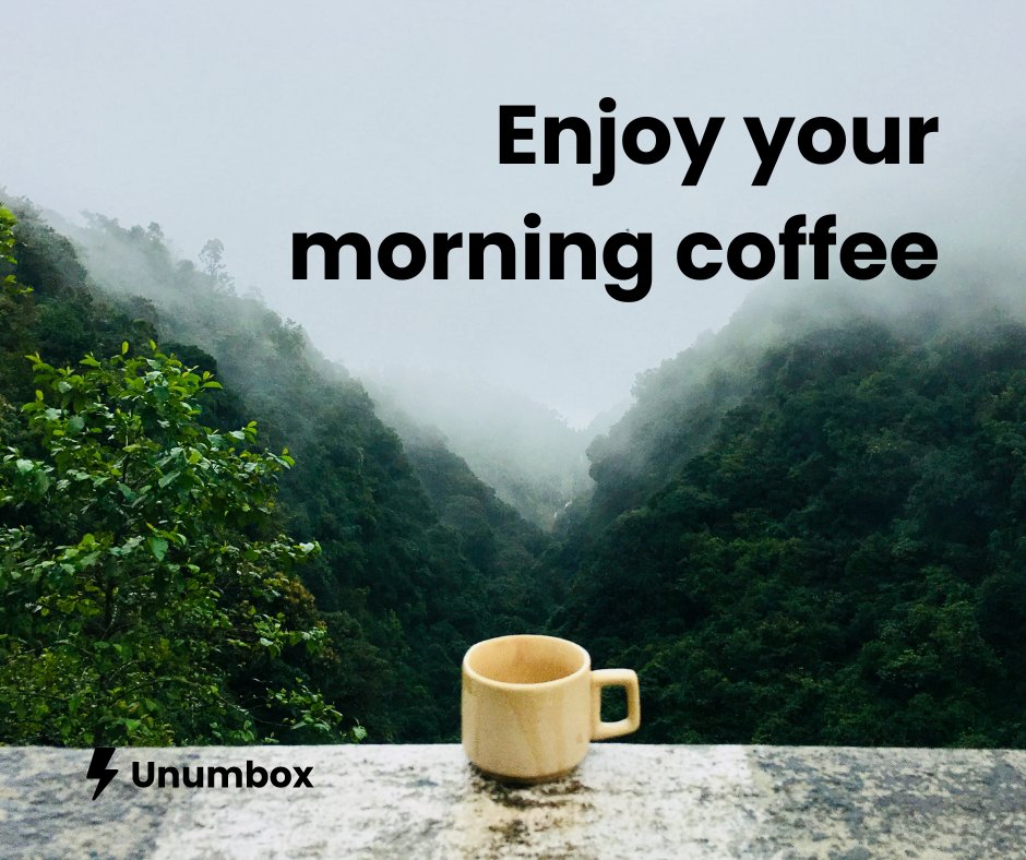 Nothing is better than a peaceful Sunday morning with a nice cup of coffee. You can have all of that now that we're building your website for you!

#unumbox #websites #webdevelopment
