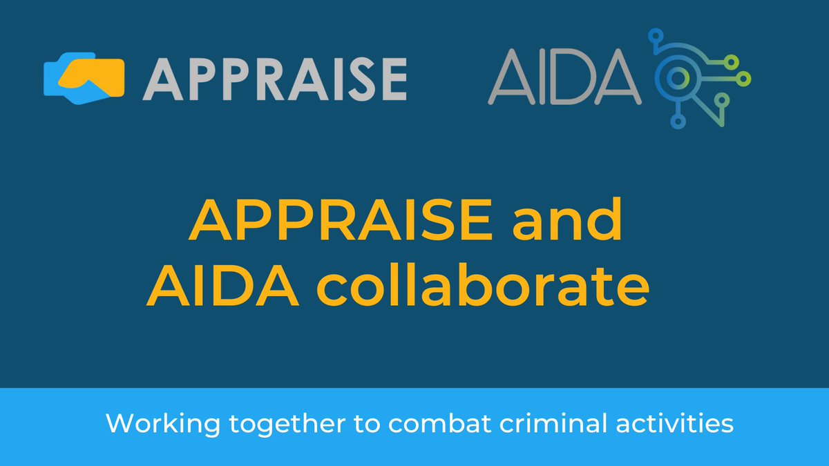 appraise_h2020 (@appraise_h2020) on Twitter photo Working together to combat criminal activities 🤝.
We are very happy to announce our collaboration with <a href="/_AIDAProject_/">AIDA project</a> find our more on our website 👉 appraise-h2020.eu/node/67.
#EUSecurityResearch <a href="/HorizonEU/">Horizon Europe 🇪🇺</a> Working together to combat criminal activities 🤝.
We are very happy to announce our collaboration with <a href="/_AIDAProject_/">AIDA project</a> find our more on our website 👉 appraise-h2020.eu/node/67.
#EUSecurityResearch <a href="/HorizonEU/">Horizon Europe 🇪🇺</a>