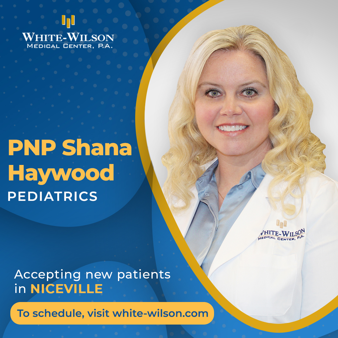 Meet PNP Shana Haywood with our Niceville Pediatric team. She has more than 19 years of experience in #pediatric care for children aged 0–18, in preventive medicine, treatment of acute and chronic illness and physical exams. To schedule, visit ow.ly/13Gg50K2kSq.