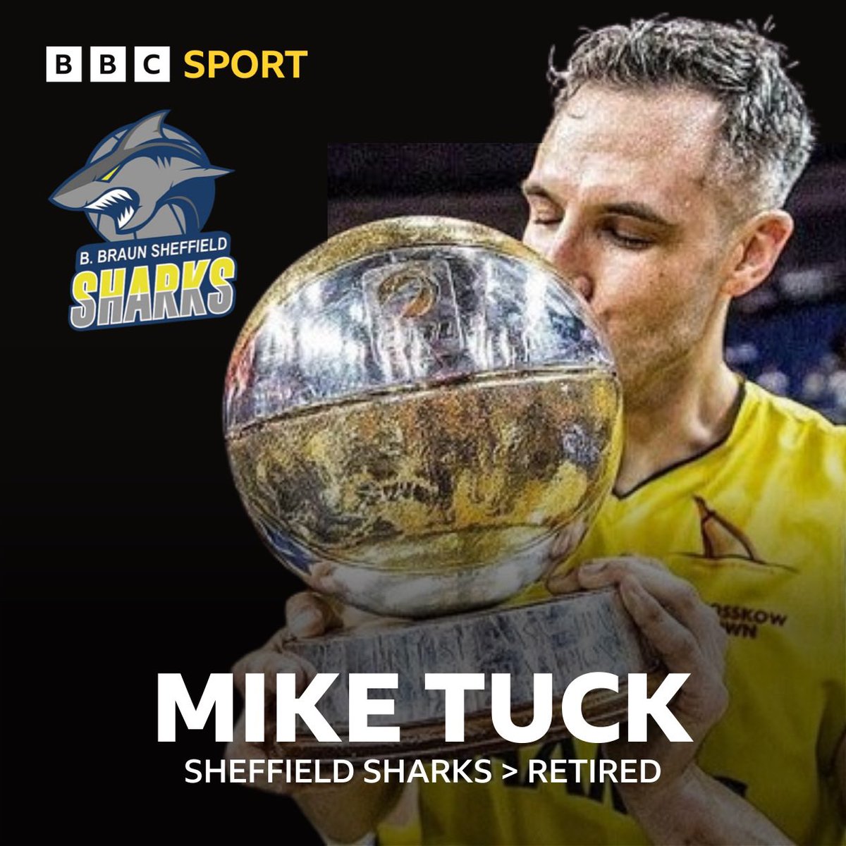 BREAKING: Sheffield Sharks Captain Mike Tuck announces his retirement

Arrived in 2009 named Captain 2012

In 13 seasons he’s won:
•2010 BBL Cup
•2011 BBL Cup
•2013 BBL Trophy
•2016 BBL Playoff Final
•2016 Playoff Final MVP

Sharks All-Time Leading Points Scorer
(4,297)