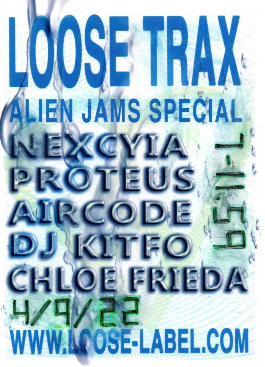 Date for the diaries! Collab with Loose Trax on Sept 4th at <a href="/VenueMot/">VenueMOT</a> with <a href="/aircode_/">aircode</a>, <a href="/nexcyia/">NEXCYIA</a>, Proteus and DJ Kitfo. Tickets here! ra.co/events/1567475