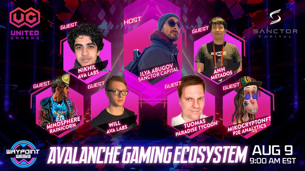 MetaDOS's tweet image. 🔥MetaDOS: Joining WAYPOINTWEB3 with us!🌍

💥Our Advisor | Anh Le is delighted to be a Guest at the WaypoinWeb3!

WaypointWeb3: Avalanche Gaming Ecosystem | mini-series on the different #BlockchainGaming ecosystems.

👉

#Gaming #BattleRoyale #Metaverse