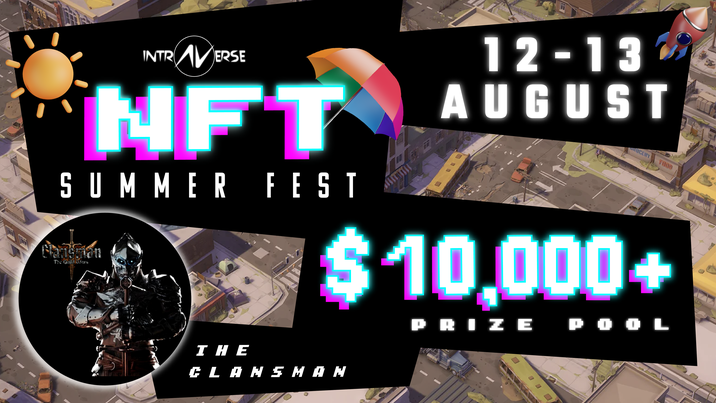 🙌Cant wait to participate tonight to talk better about our Project participating in the <a href="/intraVerse_Game/">Intraverse</a> NFT SummerFest! 

There is a  $10K Pool Prize and if you enter the Twitter Space you have a chance to win $50 LIVE!

bit.ly/3QsRgjz
 
#NFT #NFTGiveaway #NFTCommunity