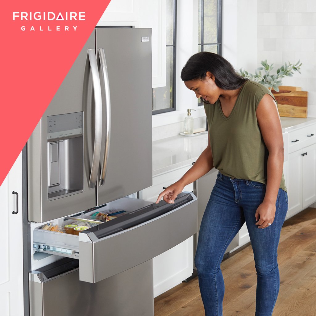 The middle drawer of the Frigidaire Gallery® Custom-Flex® Temp Drawer Refrigerator can be set anywhere from -6 to 45 degrees, giving you flexible storage space when you need it most 🥶 pbxx.it/UUX6eC