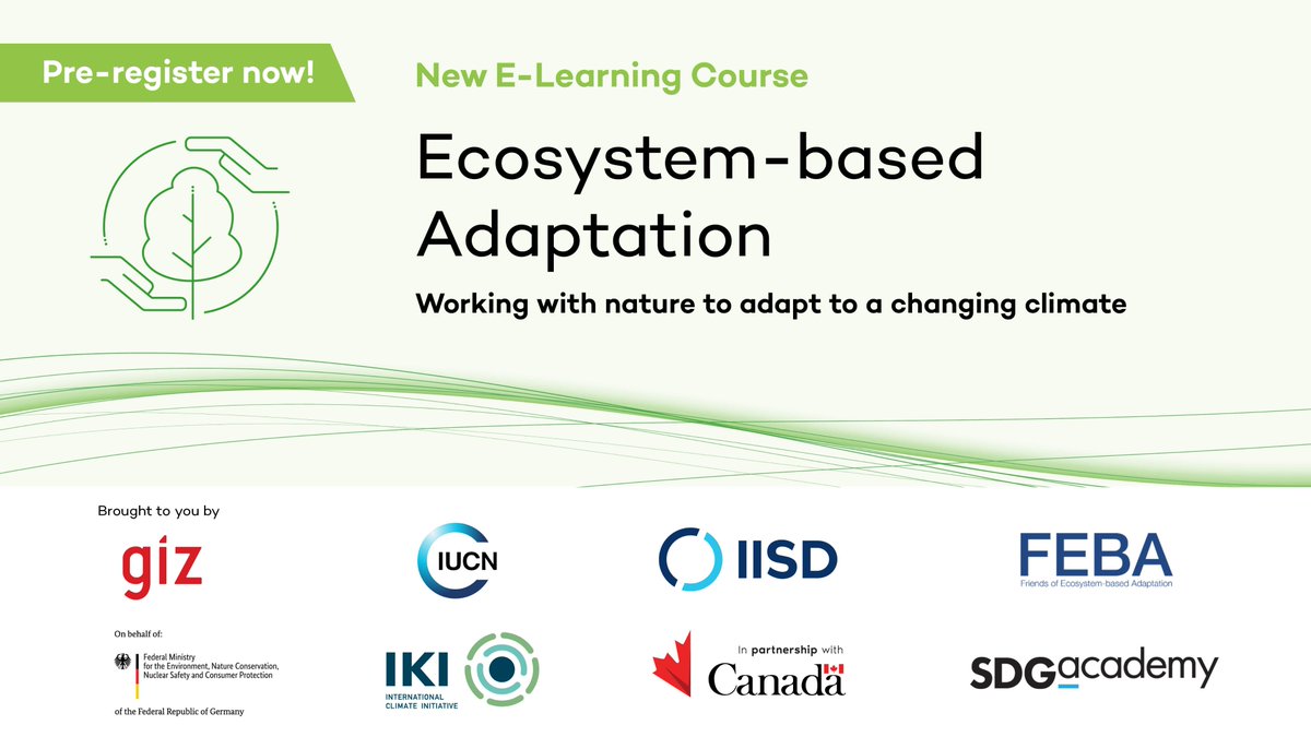 IISD_Resilience's tweet image. 📢 New #MOOC alert: #EcosystembasedAdaptation (EbA) E-Learning course! 

🧵1/2👇
