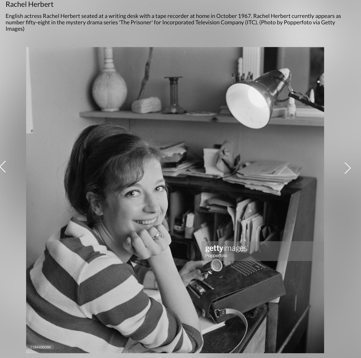 JazWiseman's tweet photo. A couple of interesting and rarely seen photos from the filming of The Prisoner have recently come online at Getty. Originally taken by Popperfoto for TV World magazine. #ITC #ShareTheITCLove #ThePrisoner #RachelHerbert #GeorginaCookson https://t.co/54lCRwa5fq