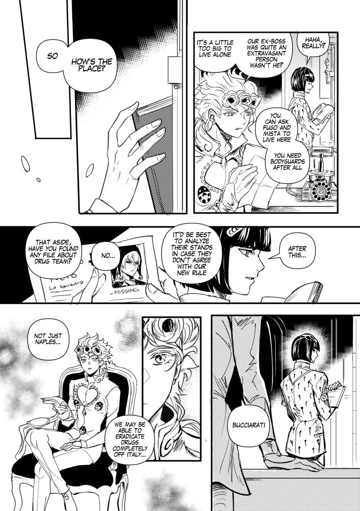 Retrouvailles [Giorno/Bucciarati doujinshi]🔞
[ENG] R18/80pages/$20 
I am opening physical book pre order for my doujin! (digital purchase will be available at later date)

Local/Indonesian PO form:
https://t.co/D5aLYrskfe

International PO form: 
https://t.co/B6HQa6aHL6 