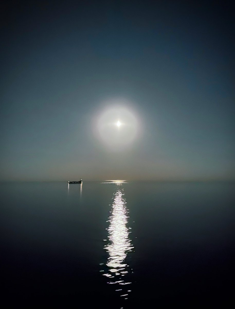 On the English Channel last night.