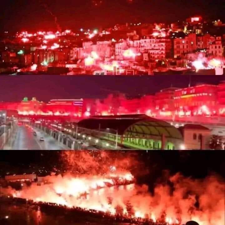 MouloudiaCA's tweet photo. صور احتفال جمهور العميد 💚❤️ بالذكرى 1️⃣0️⃣1️⃣ لتأسيس مولودية الجزائر في العاصمة 🔥
#MCA101
#TeamMCA 🇲🇷 https://t.co/exPbPufPg8