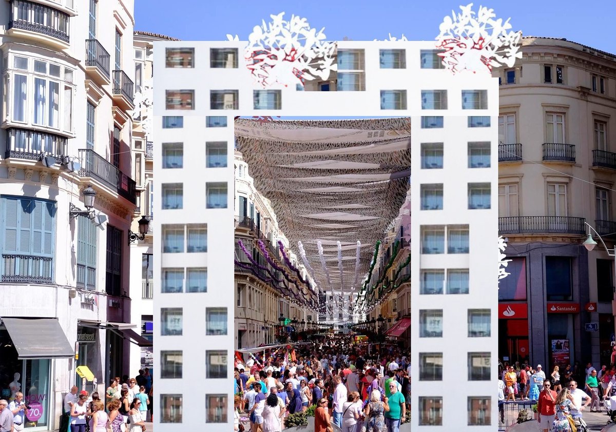 Ya han montado la portada de la #FeriaMLG en calle Larios
#Málaga