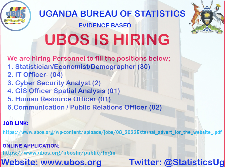 UBOS Uganda Bureau of Statistics on Twitter "WE ARE HIRING Are you