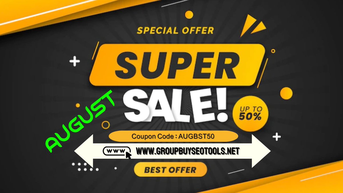 janetjacksonseo's tweet photo. August Seo Group Buy Tools Discount 50% OFF
Seo Tools With an All-In-One Platform
@augustseotool
🛒🛒Shop Now: https://t.co/9Ufv8MY8VW
#semrush #mozpro #surferSEO #grammarly #canvapro #wordai #quetext #Rytr #jasper #copymatic #woorank #spyfu #kwfinder #ubbersuggest #majestic https://t.co/OecNk6aJ6A