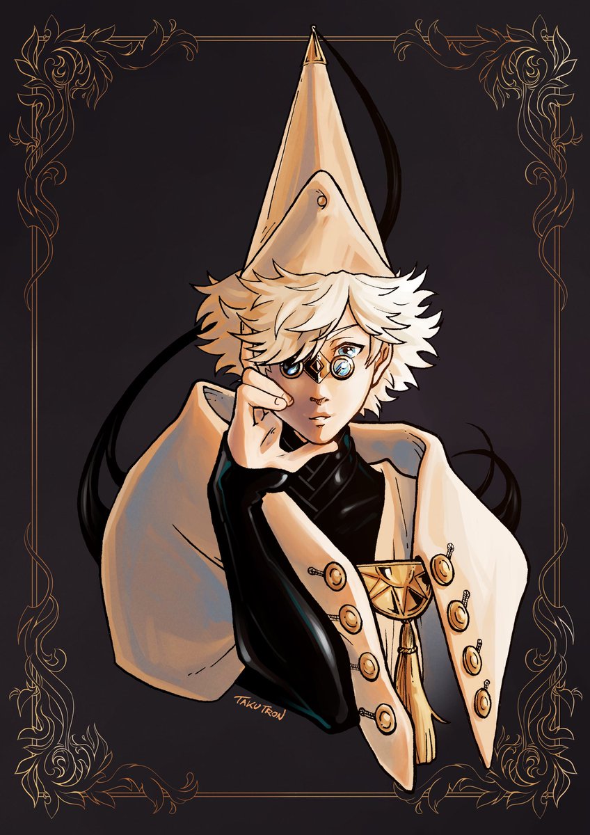 taku_tron's tweet photo. Wanted to try experimenting on stuff with a Qifrey piece (╹◡╹)♡ even used a dip pen for the inks!
#Δ帽子 #witchhatarelier #tbna https://t.co/s0VyxNOZnO
