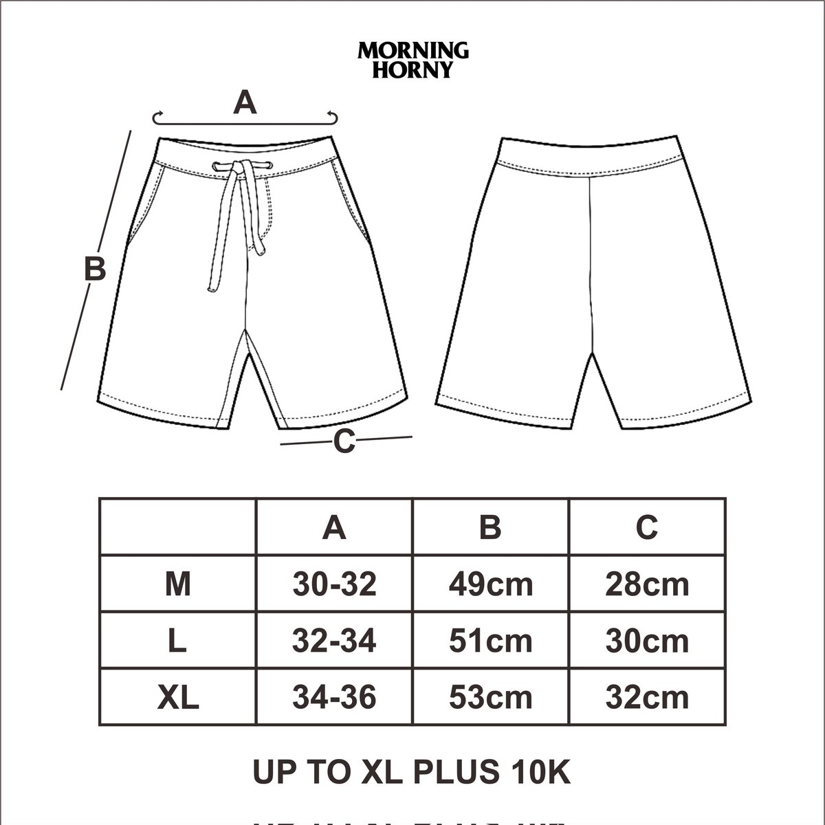 OPEN PRE-ORDER!!
MORNING HORNY SHORTPANTS
*because you're so special for us n this one is pre-ordered so you can choose your design!! 
(The Font or The Skull) 
IDR 200.000 (exclude shipping)
noted UP TO XL +10K 
material: taslan despo 
DM for purchase..
(CLOSED 20 August 2022)