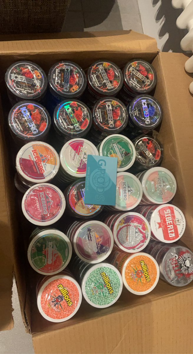 GPODSuk's tweet photo. Lots of new snus has landed, Siberia / Icebergs / Millions | #snus #nicopods https://t.co/vN1eGq3Ypy