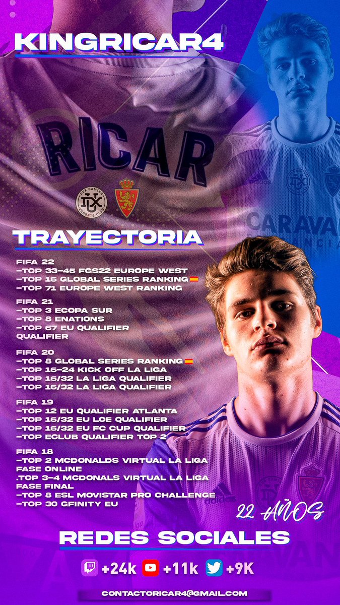 Ya en la comunidad creo que todos sabéis los motivos de mi pausa pero estamos de vuelta para FIFA 23 con muchas ganas y pilas cargadas. 

Abierto a propuestas a través del Correo: contactoricar4@gmail.com 
No sabéis como agradecería un RT 🙏🏻