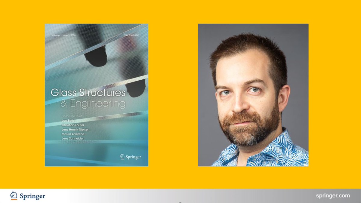 SpringerEng's tweet image. We warmly welcome Alejandro Prieto Hoces @udp_cl to the Editorial Board of Glass Structures &amp;amp; Engineering!
bit.ly/3SspOEx
@GlassStructEng
@ChristianLouter 
#StructuralGlass #GlassStructures