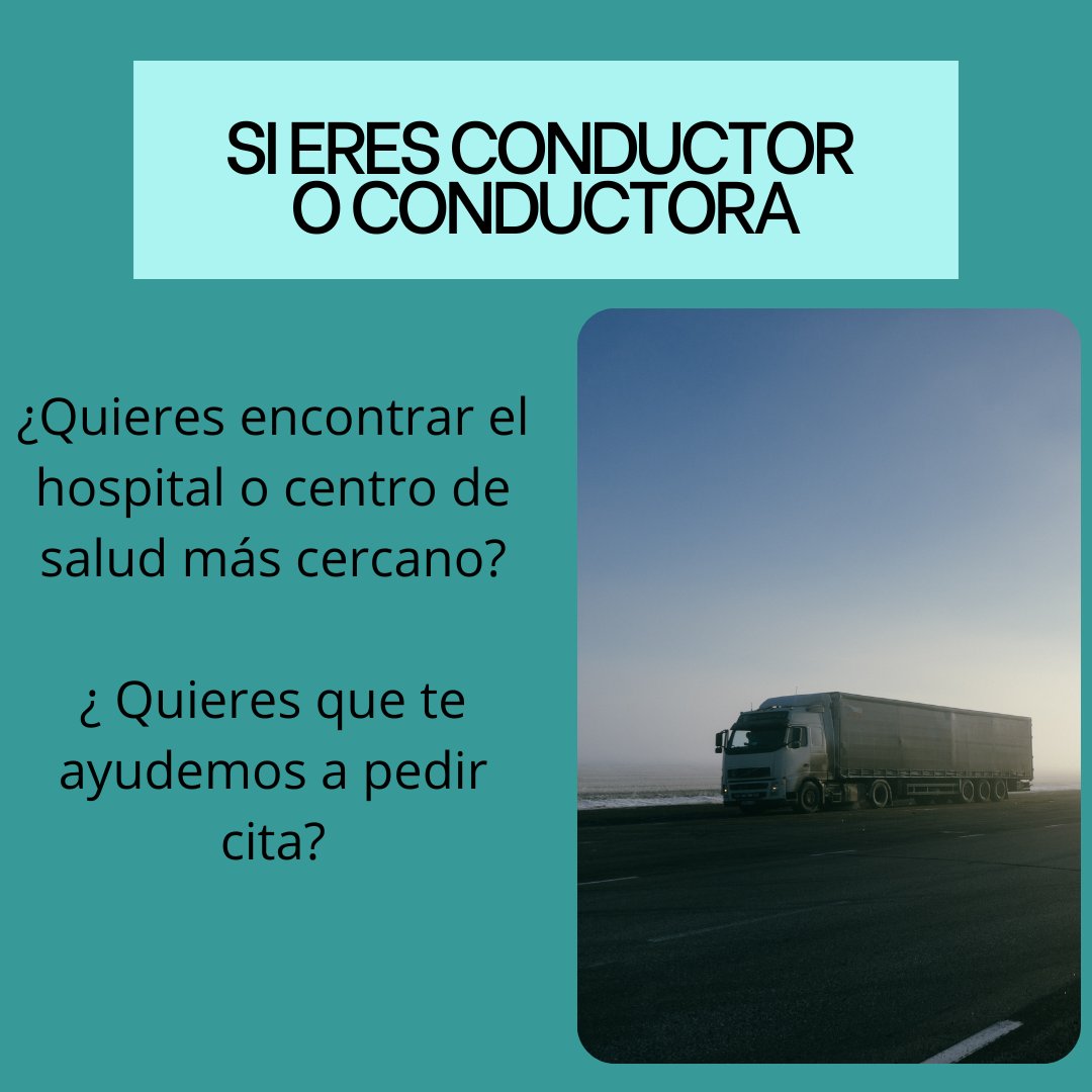 Cristobal_App's tweet photo. 📲En nuestra aplicación puedes encontrar todo tipo de profesionales de la salud estés donde estés.

🛑Si tienes algún problema en ruta encuentra lo que buscas en nuestra APP🚚🚚

#conductor #trucks #transporte #prevención #salud #saludmental https://t.co/uhrOvezg3q