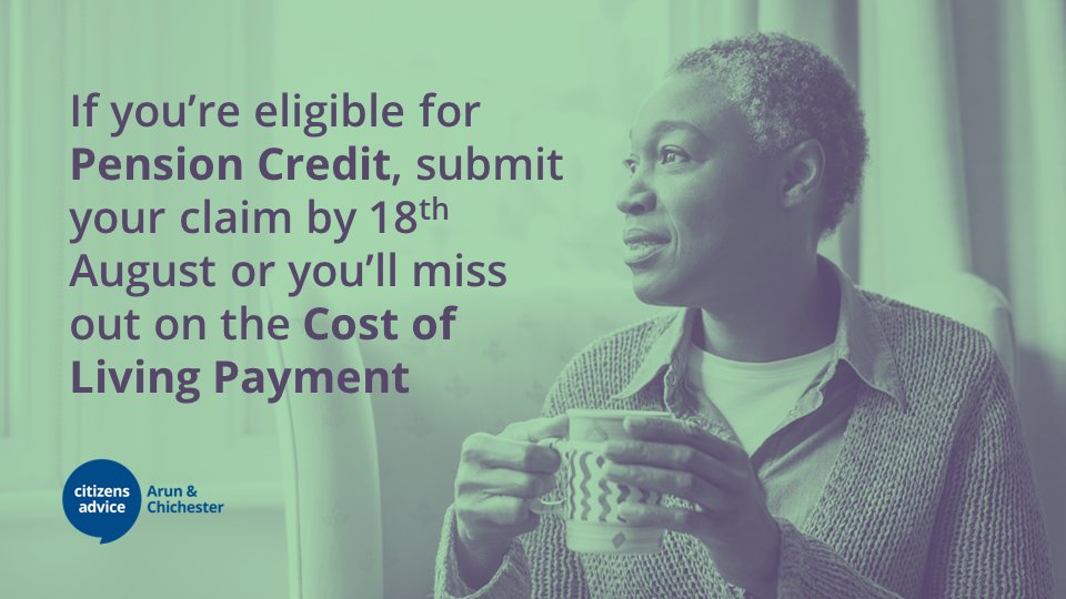 Pensioners in receipt of #PensionCredit will automatically be paid the #CostOfLivingPayments. In total, you could be entitled to an extra £650, paid in two instalments, but you must submit your claim by 18 August in order to qualify.

Find out more ➡️ ow.ly/PGpw50KeELe