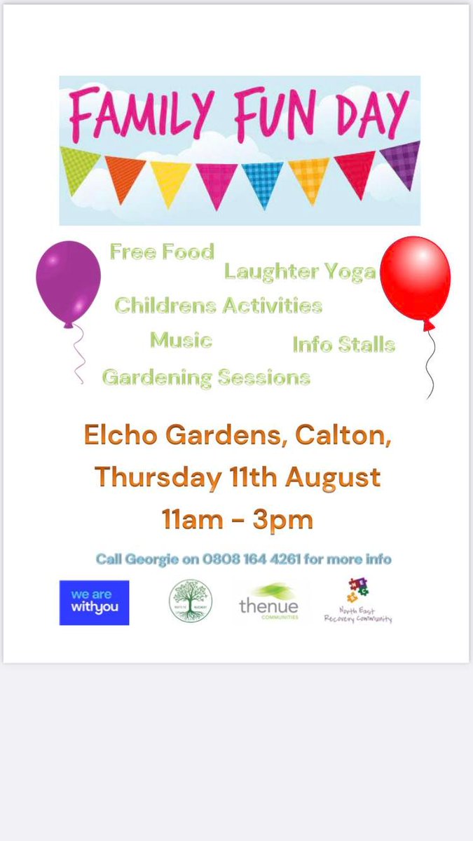 Family Fun Day happening at Elcho Gardens this week 😍 with @ThenueHousing @WithYouNEHub