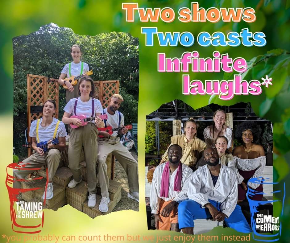 Both shows here this week! Wed is The Taming of the Shrew &amp; Sat The Comedy of Errors. Tickets for both, online, at the bar or on the door. BBQ starts at 6.15pm so come down grab a drink, a burger and sit back to enjoy the show. 
#fullers #shakespeareinthegarden #livetheatre
