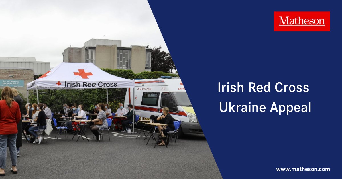 MathesonLaw's tweet photo. As part of our ongoing pro bono programme, a number of Matheson volunteers were delighted to support the @irishredcross Ukraine Appeal in Maynooth University last week by helping to distribute vouchers to members of the Ukrainian community. #ProBono #ImpactfulBusinessProgramme https://t.co/vA2S60mXla