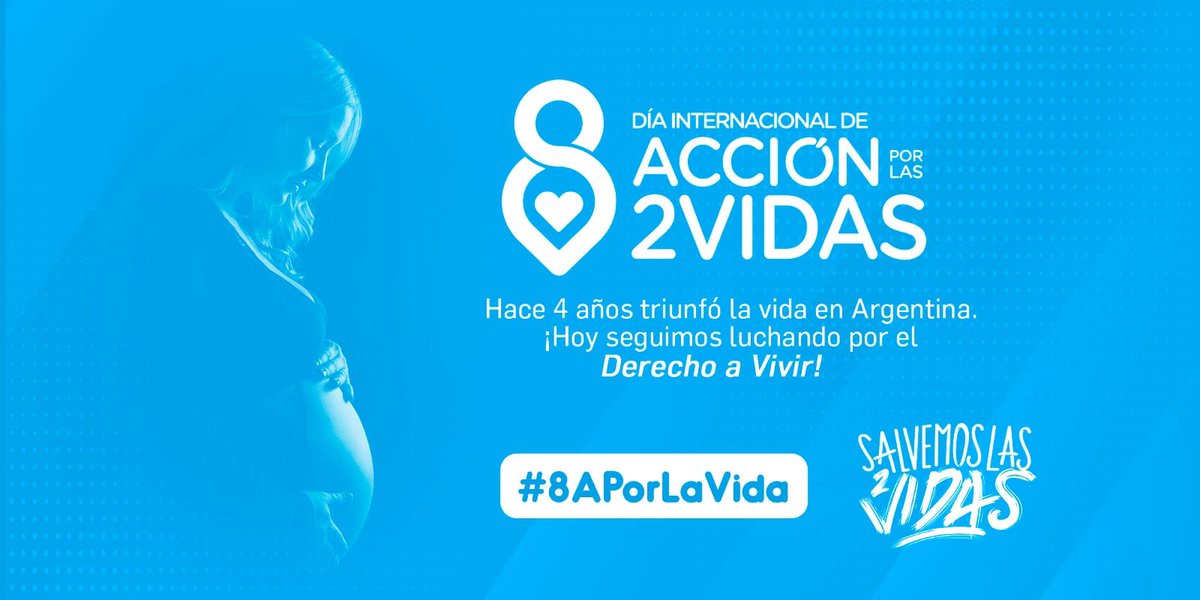 dlTorrePablo's tweet photo. #8APorLaVida se cumplen 4 años del día en que el Senado argentino frenó la ley de aborto.
El #8A recordamos que estamos unidos en el respeto a la vida desde la concepción hasta la muerte natural.
Seguimos luchando, porque acá no se rindió nadie!! https://t.co/zdYQEDP7d8