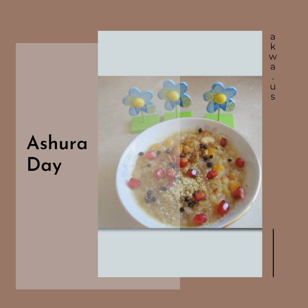 Ashura Day 🥘🌙

Ashura is a religious observance marked every year by Muslims. The word “ashura” literally means “10th”, as it is on the 10th day of Muharram, the first month of the Islamic year. 

akwa.us/noahs-pudding-…

#ashura