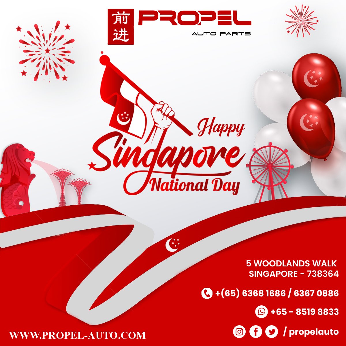 Let's celebrate the things that make us Stronger Together.

🇸🇬 Happy 57th National Day Singapore!! 🇸🇬

#SGUnited #SG #nationaldaysg2022 #strongertogether
#nationaldaysg #9thAug #PropelAuto #scrapyard #NewLocation #Possitive #Energetic