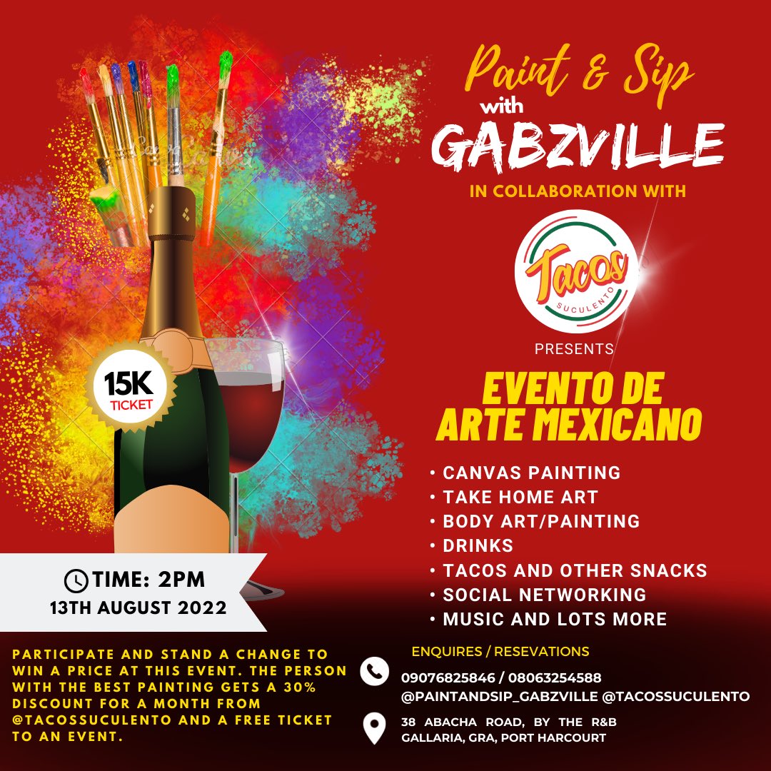 Hola amigos, traemos algo nuevo para desconectar y relajar los nervios del estrés de la primera mitad del año. Nos encantaría que participaran en este evento. Nos gusta la familia, la cultura, el arte y por supuesto las comidas. Conéctate y disfruta de esta experiencia desde EEUU