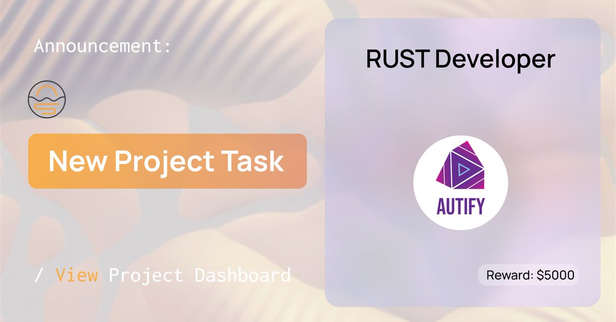 openwebsandbox's tweet image. Autify Network / Rust Developer

@autifynetwork is developing a trust protocol. Autify began expanding on #NEAR after launching on Ethereum. The project is looking for an experienced RUST developer to support the transition🌐

Apply: openwebsandbox.org/project-dashbo…

#RUST #CV #Web3Jobs