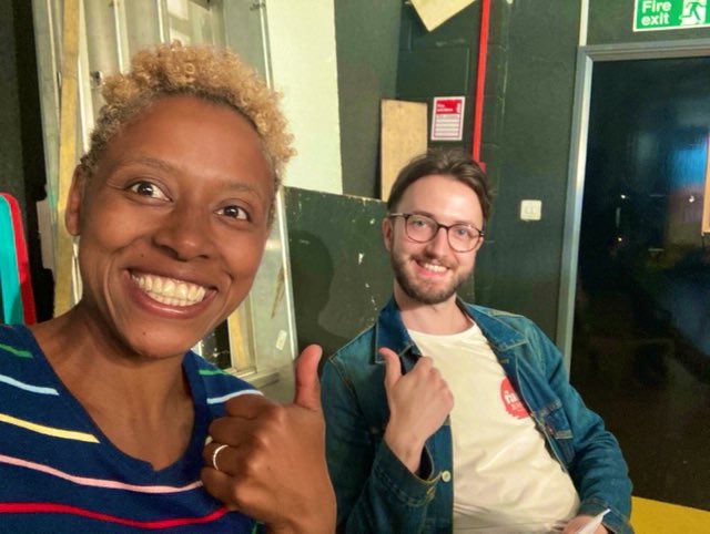 Studio53two's tweet photo. Our #MAP48 ‘Best DOP’ is on set today with the brilliant @KrissiBohner. As a part of receiving the award, the brilliant Krissi arranged for Adam to accompany her to a professional #Television set for some in-person, on-the-ground experience! Congrats Adam, thank you Krissi! ❤️🐝 https://t.co/YYKZNIOgn6