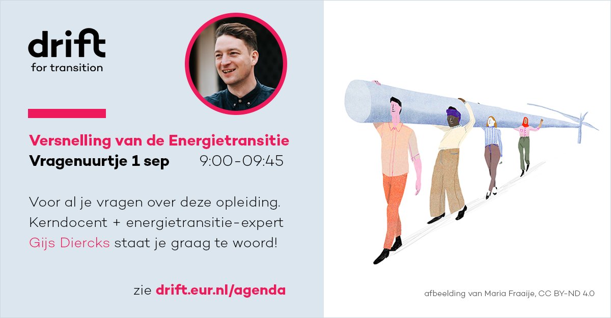 drifteur's tweet photo. Ook in de weer met #gascrisis, zonne-#Energie etc? Met onze opleiding 'Versnelling van de #Energietransitie' vergroot je jouw kennis, inzicht en netwerk! 

Overweeg je inschrijven maar mis je nog wat info of feeling? Kom 1 SEP 9:00 naar ons vragenuurtje:
https://t.co/lxbnaI2ZVK https://t.co/imu5pvMvG3
