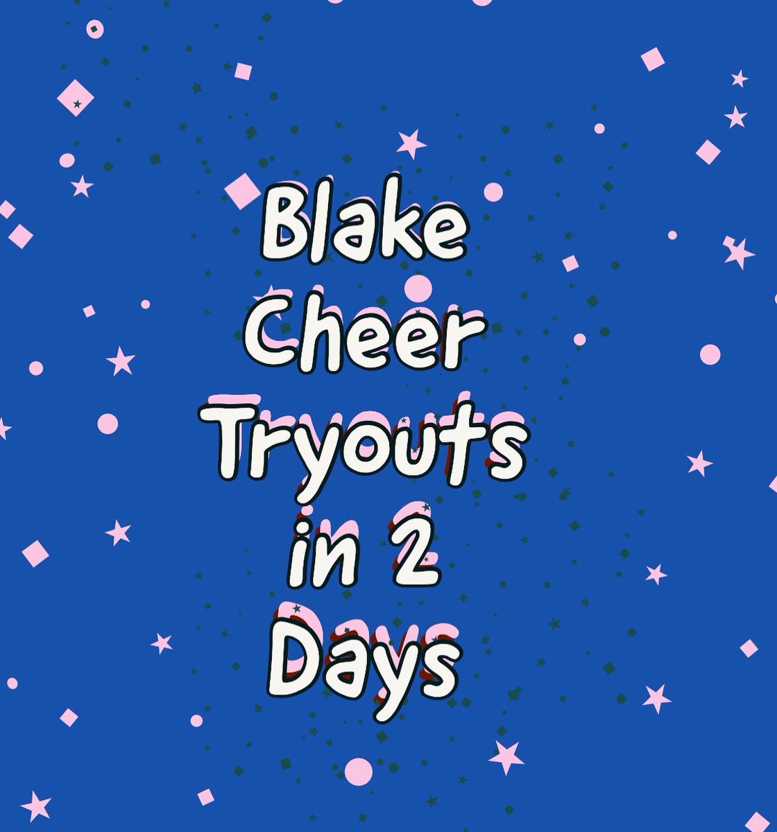 Happy tryout week 💙✨ Only 2 more days left until tryouts begin ! If you have registered for tryouts CHECK YOUR EMAIL for details about tryouts ! If you did not receive an email send us an email !