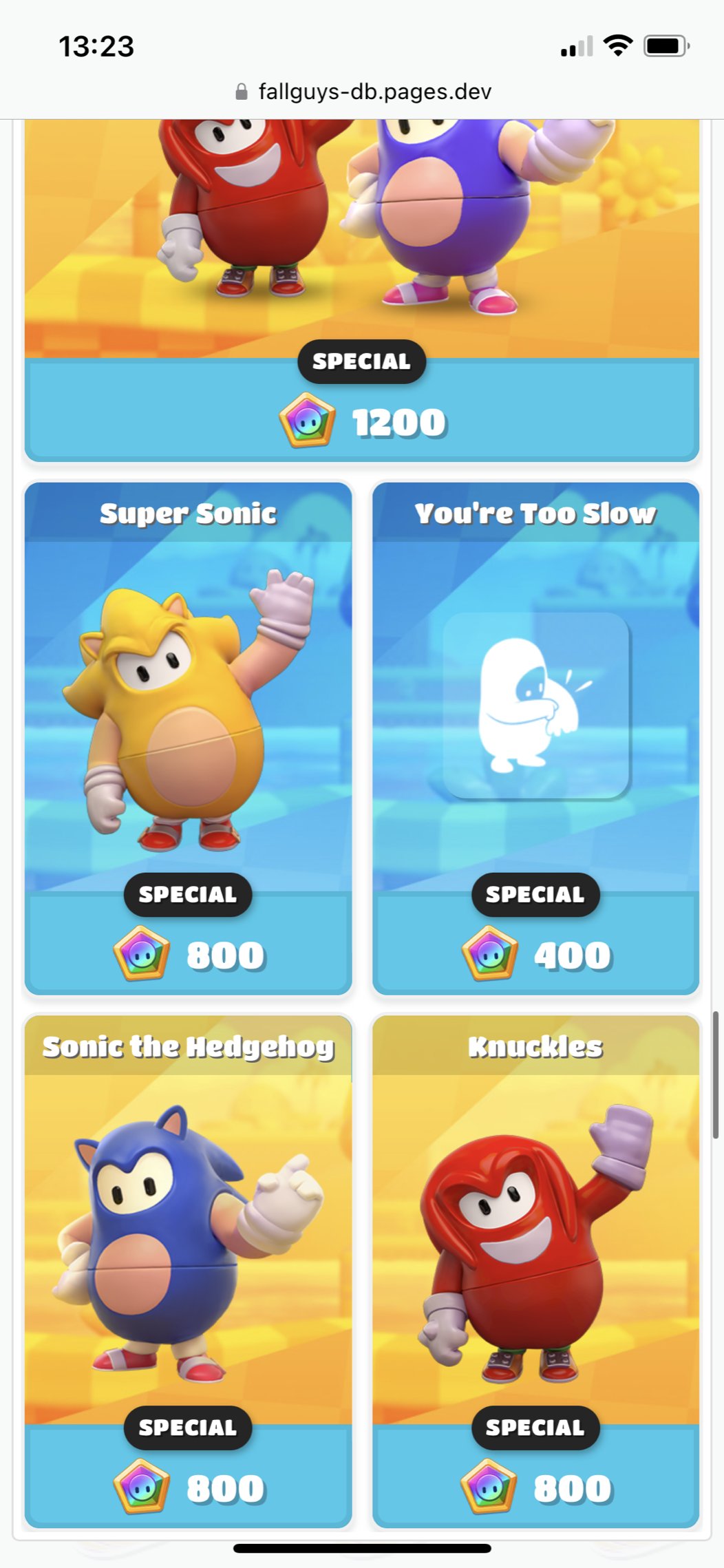 Bean Bot // Fall Guys Leaks & Info on Twitter "SONIC'S ADVENTURE Speed