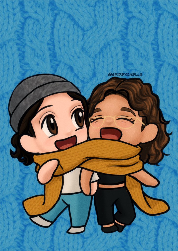 spid3ych3lle's tweet photo. AND WHEN #THEY KNIT A PROJECT TOGETHER??? 
CANT HANDLE THEIR CUTENESS 🥹🫶
Drawn completely digitally! Base from Pinterest! 💫 https://t.co/QrmEPS6NIa