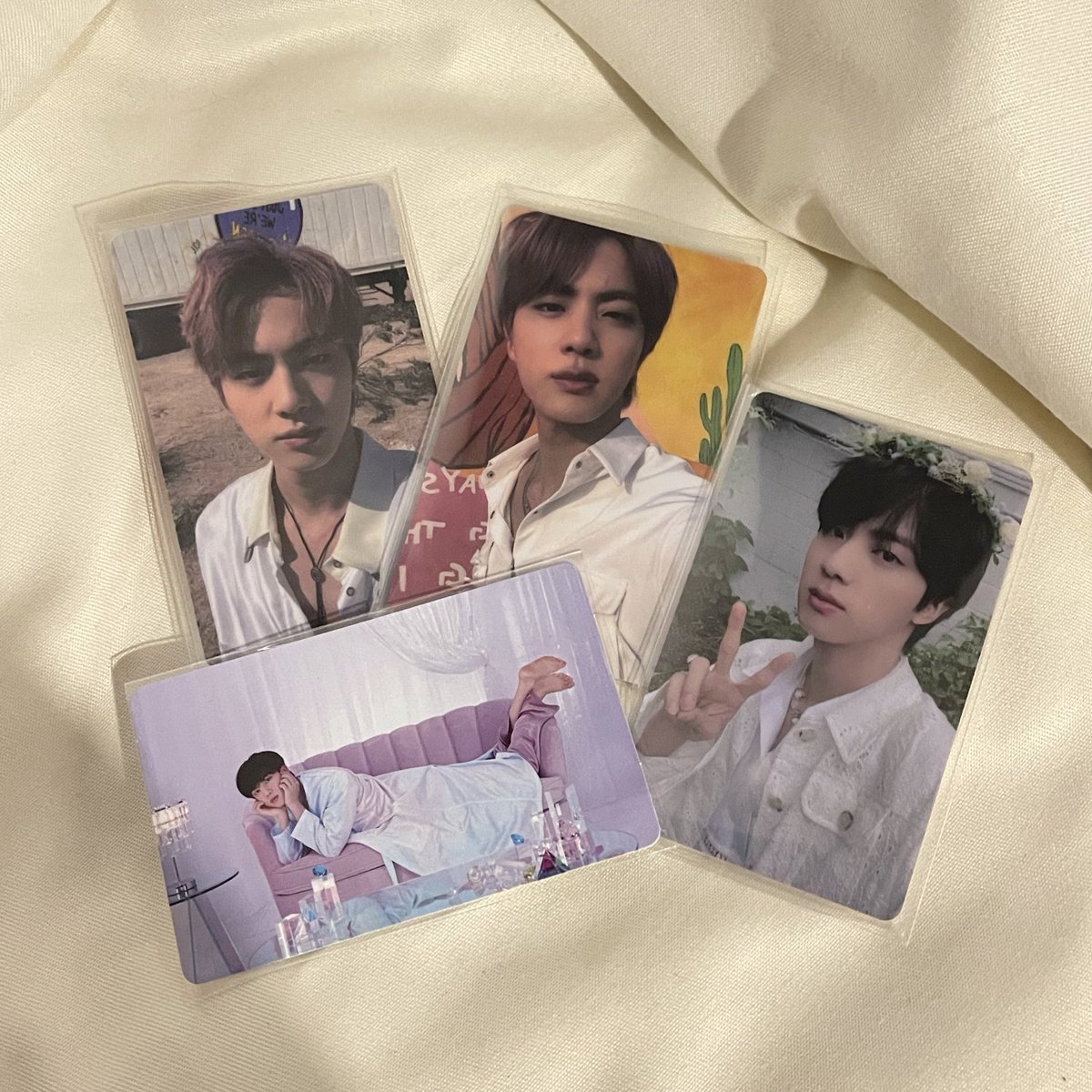samiscart's tweet photo. wts lfb ph | jin butter lucky draw set 

SOUNDWAVE, M2U &amp; POWERSTATION 

₱1,500 (500 each) w/ free be deluxe nrpc <3 

• all in mint condition
• sold as set only

rfs: downsizing my collection

#. seokjin ksj photocards pc https://t.co/QbmFL1AlkU
