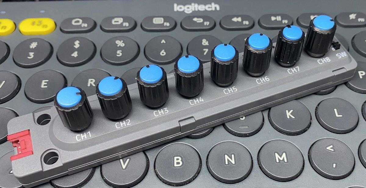 M5Stack's tweet photo. 8Angle / 8Encoder unit ing. https://t.co/HN3xGpAp45