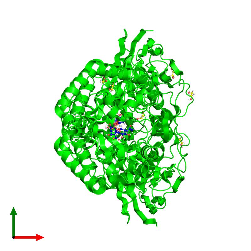 PDBimagebot's tweet photo. 'Crystal structure of Burkholderia pseudomallei heparanase in co..' published in Proc Natl Acad Sci.. Find it at https://t.co/RpLncjdXIY https://t.co/rWGDTQuMdO