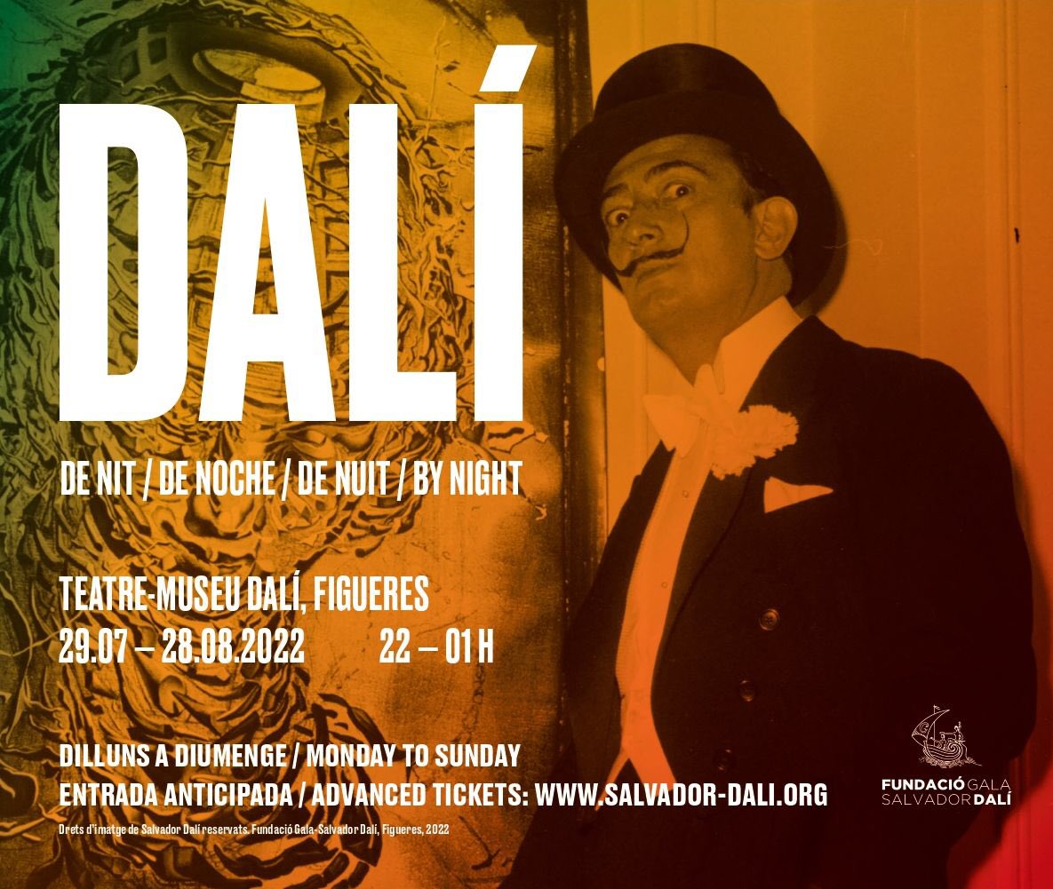 AGENDA. El <a href="/MuseuDali/">Salvador Dalí</a> de #Figueres ofereix la possibilitat de fer la visita nocturna aquest mes. De dilluns a diumenge de 22:00 a 01:00. <a href="/visitfigueres/">Visit Figueres</a>