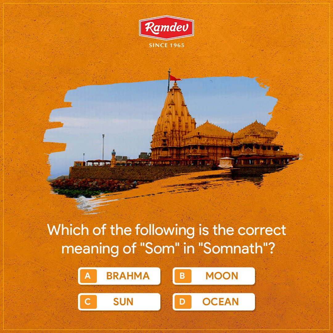 Ramdev_Food's tweet image. On the 2nd shravan somvar, can you guess the answer to this question?
.
.
.
.
#RamdevFood #RamdevMasala #Food #Masala #Spices #Shravan