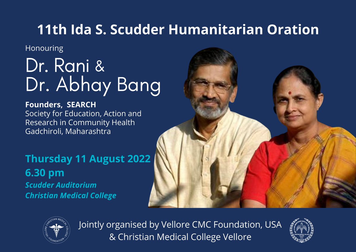 Cmc Vellore Official The Oration Seeks To Perpetuate The Legacy Of Our Founder Dr Ida Scudder By Honouring People Who Exemplify Her Compassion Integrity Amp Character Previous Awardees Include A P J