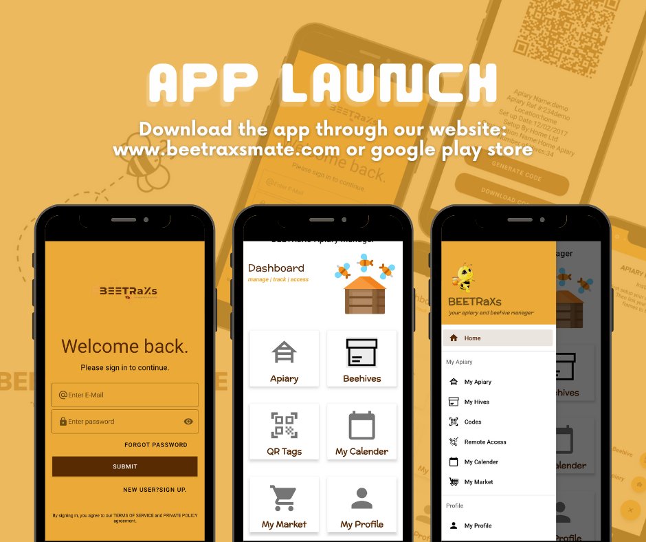 We are excited to announce the release of our new apiary and beehive management mobile app. Manage your apiary in the comfort of your home. You can download the app from the Google Play store or our website. We also would love to get your feedback.