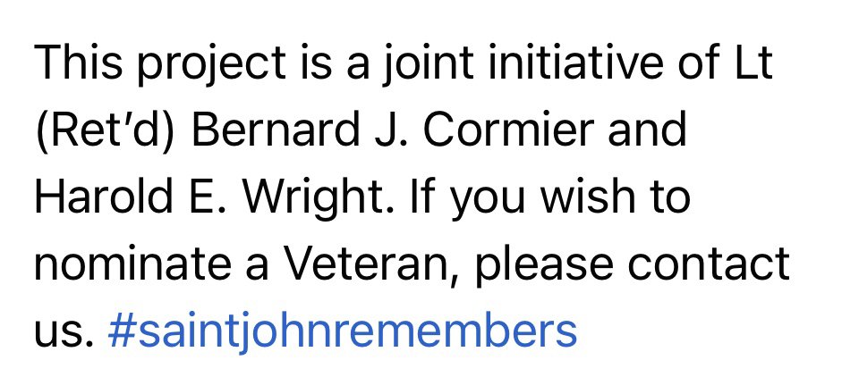 2022 ‘FOREVER GRATEFUL’ PROJECT # 05 OF 100: 
Private (Ret’d) Sterling G. Brown was born in Bains Corner, NB. He served overseas with the Royal Canadian Army Service Corps, attached to various artillery batteries, from 1942 to 1946. #SaintJohnRemembers
